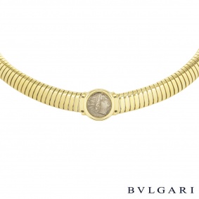 Bvlgari Yellow Gold Caria Rhodos Coin Necklace
